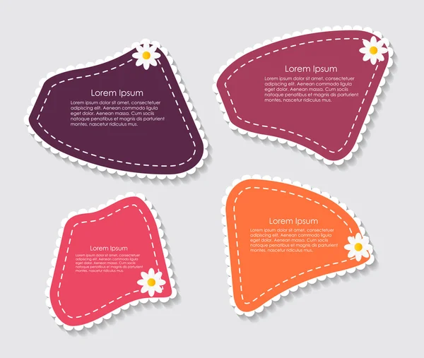 Beautiful Labels with Flower Vector Illustration — Stock Vector