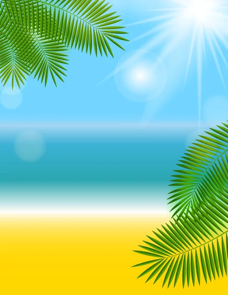 Summer Natural Background Vector Illustration — Stock Vector