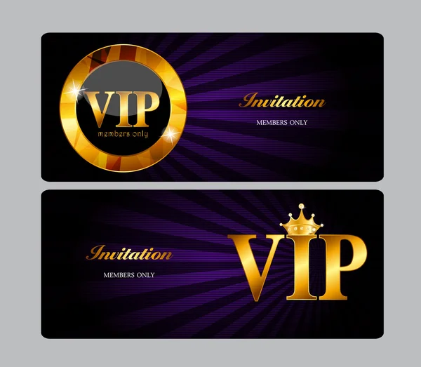 Membros VIP Card Vector Ilustração — Vetor de Stock