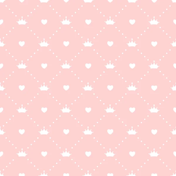 Princess Seamless Pattern Background Vector Illustration — Stock Vector