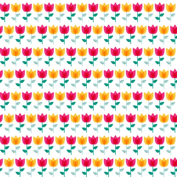 Papel de moda flor plana sin costura patrón Vector ilustración — Vector de stock