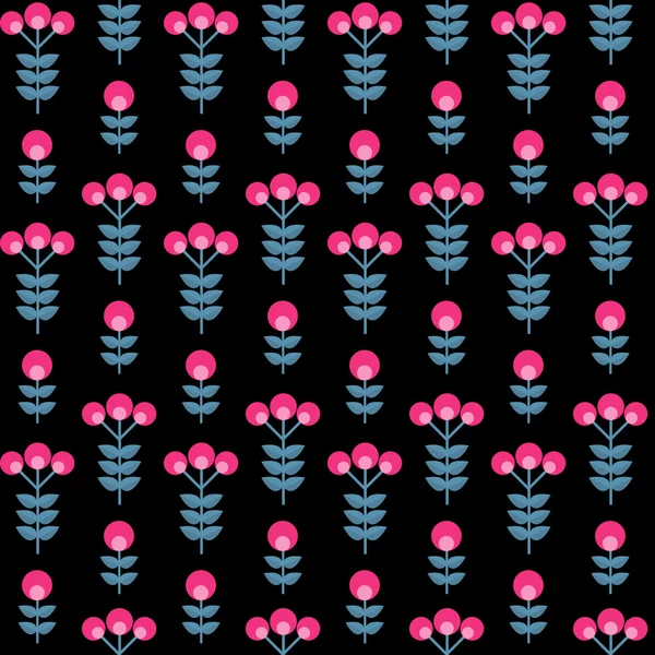 Papel de moda flor plana sin costura patrón Vector ilustración — Vector de stock