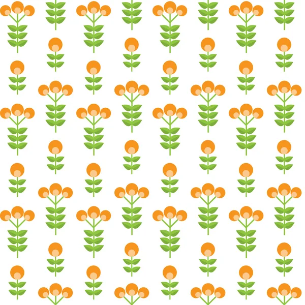 Papel de moda flor plana sin costura patrón Vector ilustración — Vector de stock