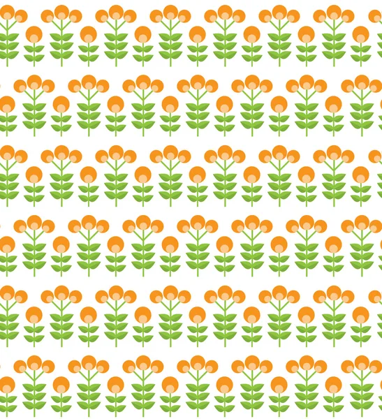 Paper Trendy Flat Flower Seamless Pattern Vector Illustration — Stock Vector