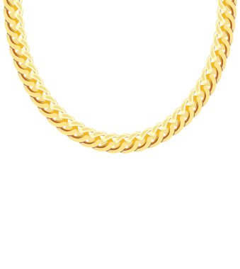 Altın zincir takı. Vektör çizim