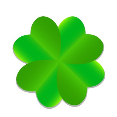 Four-leaf Green Clover. Vector Illustration. clipart