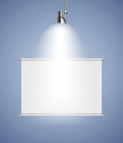 Background with Lighting Lamp and Frame. Empty Space for Your Te — Stock Vector