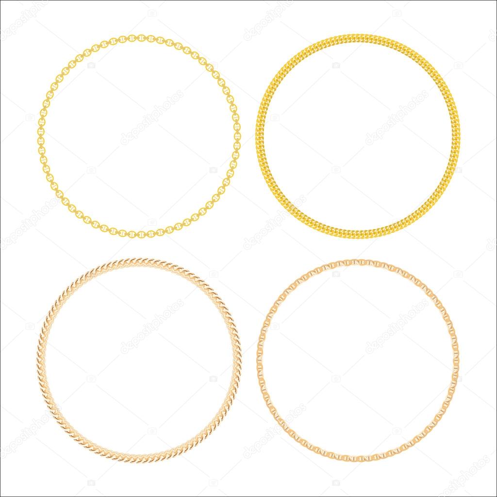 Gold Chain Jewelry. Vector Illustration — Stock Vector © oleggankod