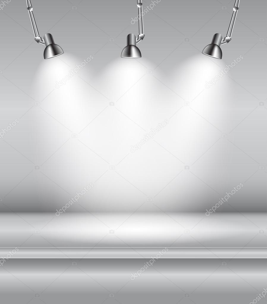 Background with Lighting Lamp. Empty Space for Your Text or Obje