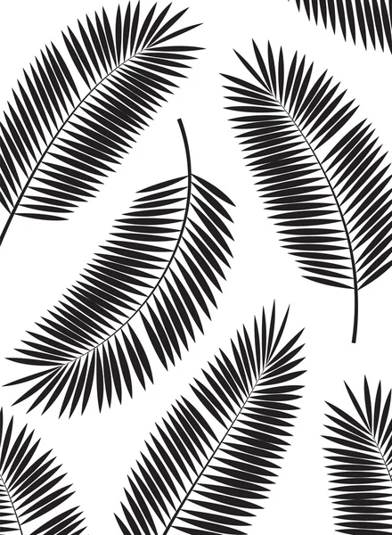 Palmblatt Vektor Rahmen Hintergrund Illustration — Stockvektor