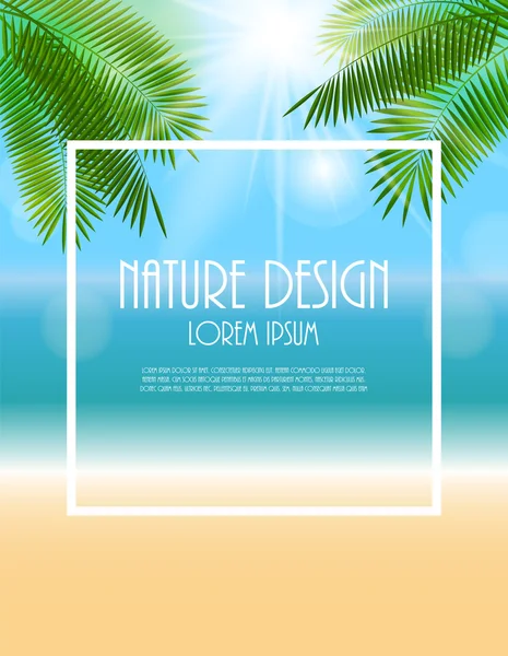 Verano Fondo natural Vector Ilustración — Vector de stock