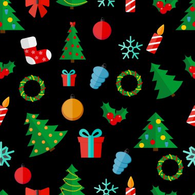 mutlu yeni yıl ve Noel Dikişsiz desen arka plan evlenmek 