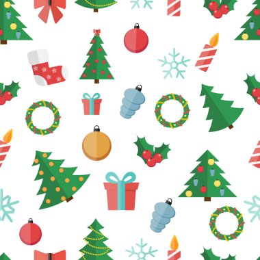 mutlu yeni yıl ve Noel Dikişsiz desen arka plan evlenmek 