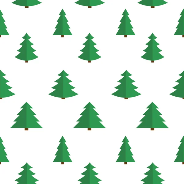 Arbre plat de Noël motif sans couture arrière-plan vectoriel Illustrat — Image vectorielle