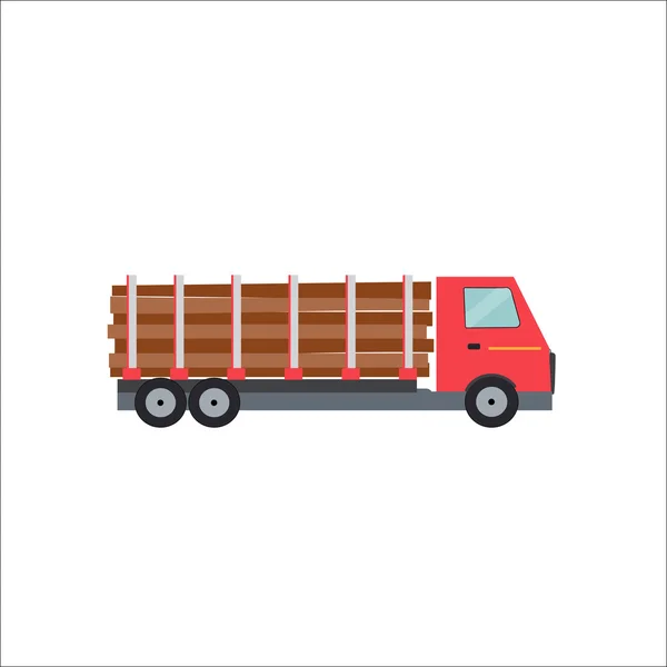 Ftat Truck vectorillustratie — Stockvector