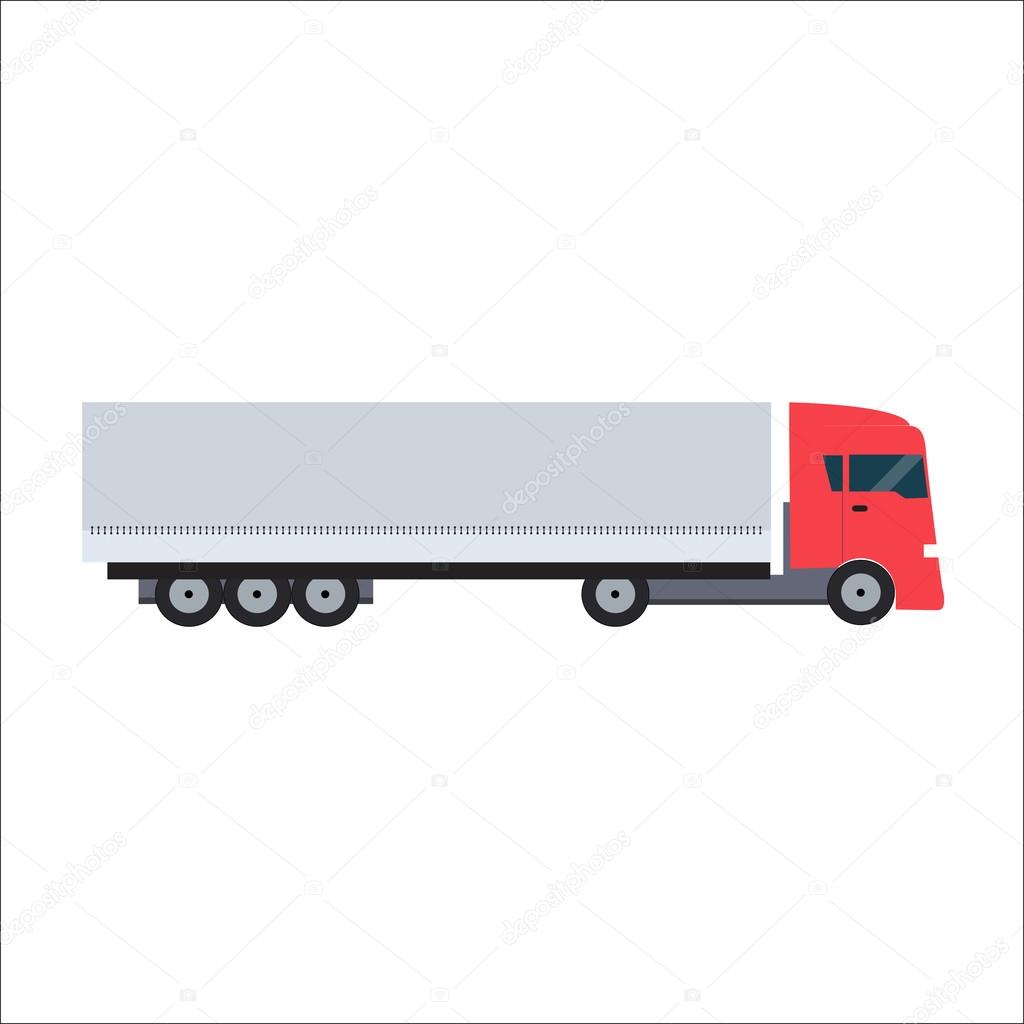 Ftat Truck Vector Illustration