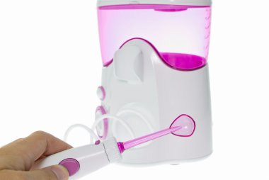 Diş fırçalama, diş etleri masaj. Oral Kavite Temizleme irrigator