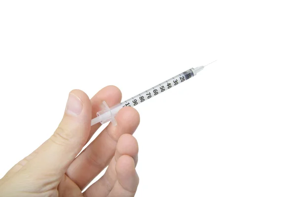 Syringe with Medicine Isolated — Stock Photo, Image