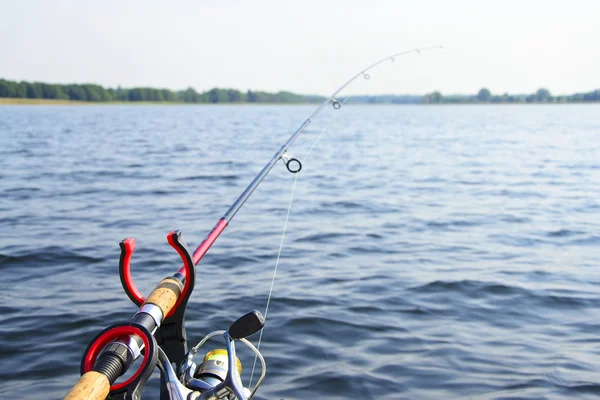 Sea Fishing with Spinning Royalty Free Stock Images