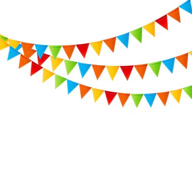 Bayrak Vektörü İllüstrasyonlu Parti Arkaplanı