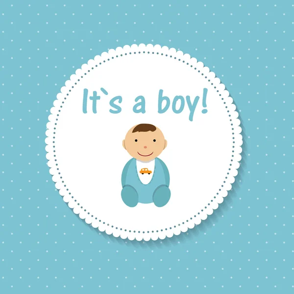 Vektor-Illustration für neugeborene Jungen — Stockvektor