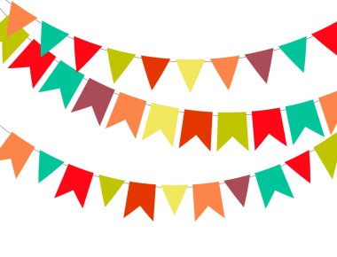 Bayrak Vektörü İllüstrasyonlu Parti Arkaplanı