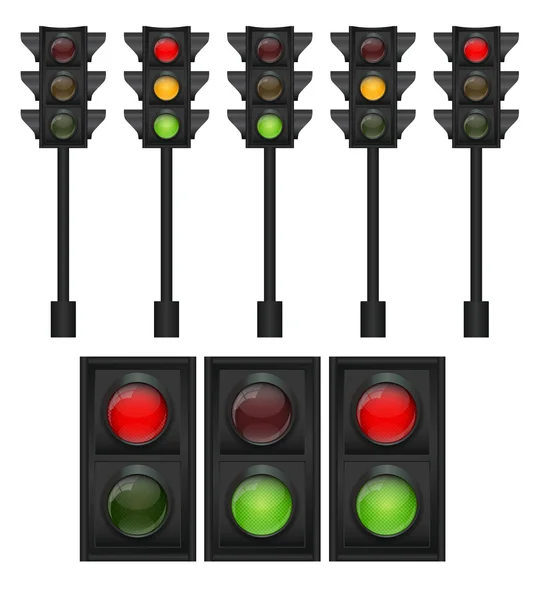 Traffic Light Vector Illustration — Stock Vector