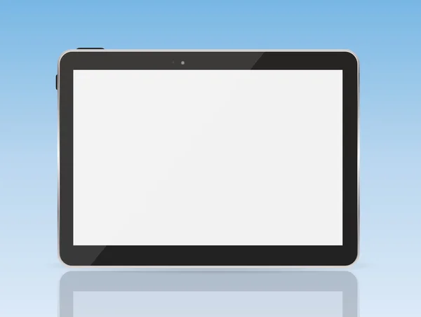 Negro Tablet PC Vector Ilustración — Vector de stock