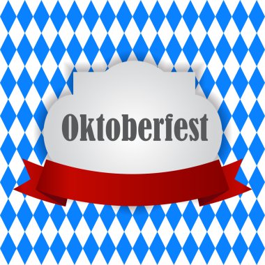 Oktoberfest mavi renkli vektör çizim