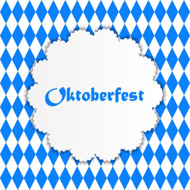 Oktoberfest mavi renkli vektör çizim