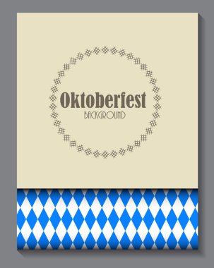 Oktoberfest mavi renkli vektör çizim