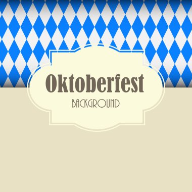 Oktoberfest mavi renkli vektör çizim