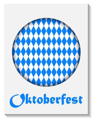 Oktoberfest mavi renkli vektör çizim
