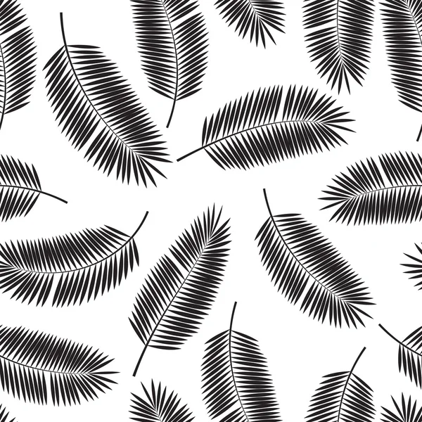 Palm Leaf Vector nahtlose Muster Hintergrund Illustration — Stockvektor