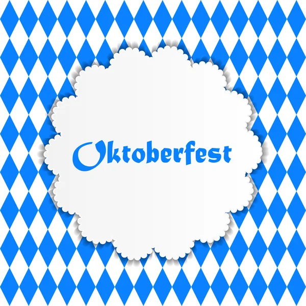 Oktoberfest blauer hintergrund vektor illustration — Stockvektor