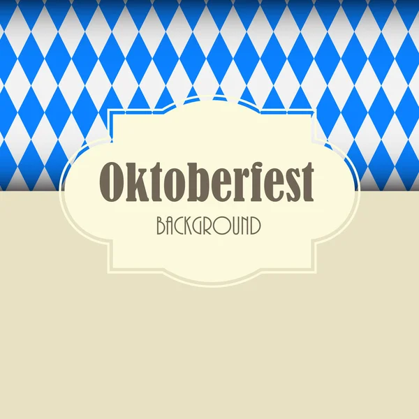 Oktoberfest blauer hintergrund vektor illustration — Stockvektor