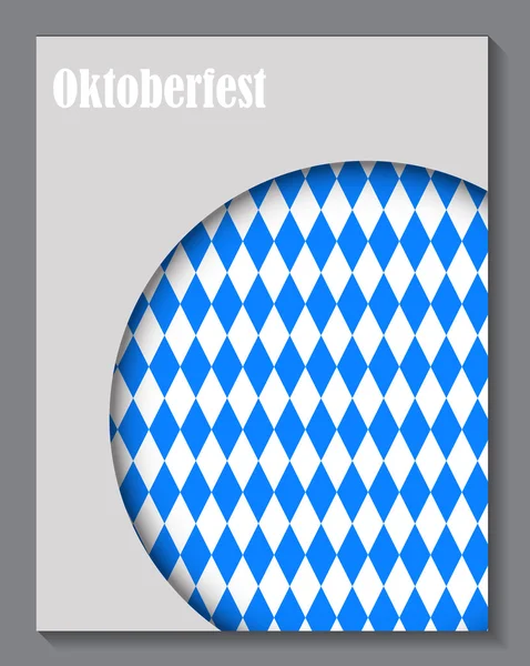 Oktoberfest Fondo azul Vector Ilustración — Vector de stock