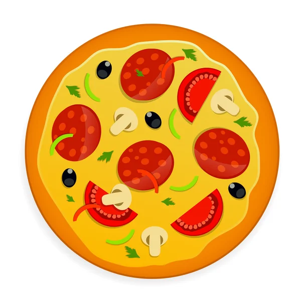 Pizza icono vector ilustración — Vector de stock