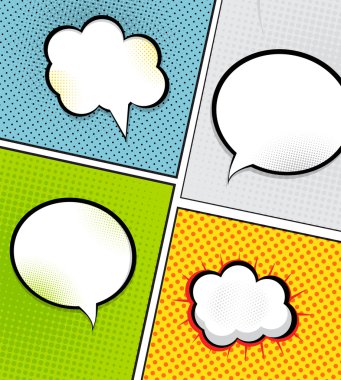 Konuşma balonu Pop arka plan sanat vektör