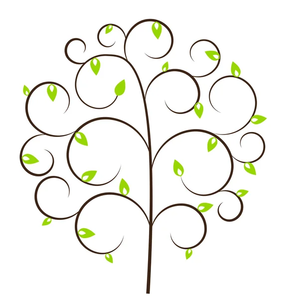 美しい木のベクトル図 — ストックベクタ