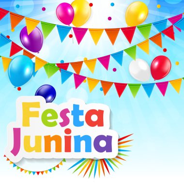 Festa Junina arka plan vektör çizim