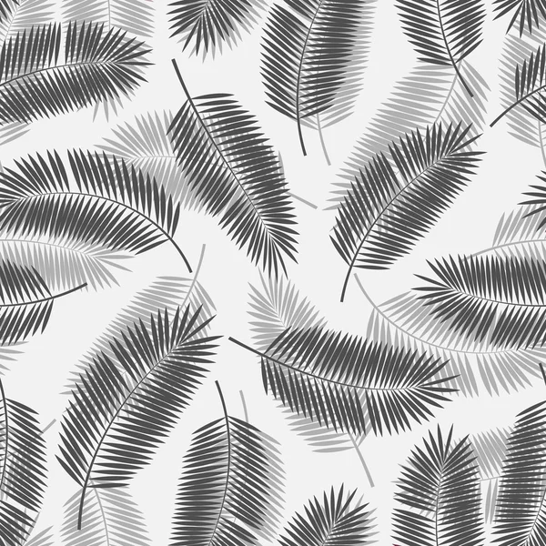 Palm Leaf Vector nahtlose Muster Hintergrund Illustration — Stockvektor
