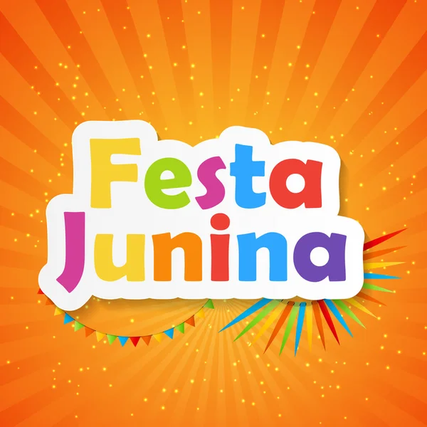 Festa Junina háttér vektor illusztráció — Stock Vector