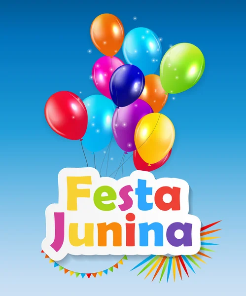 Festa Junina Fondo Vector Ilustración — Archivo Imágenes Vectoriales