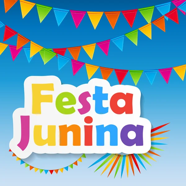 Festa junina hintergrundvektor illustration — Stockvektor