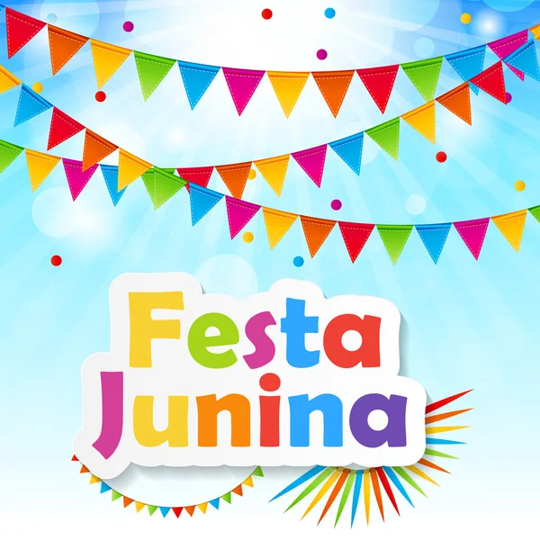 Festa junina hintergrundvektor illustration — Stockvektor