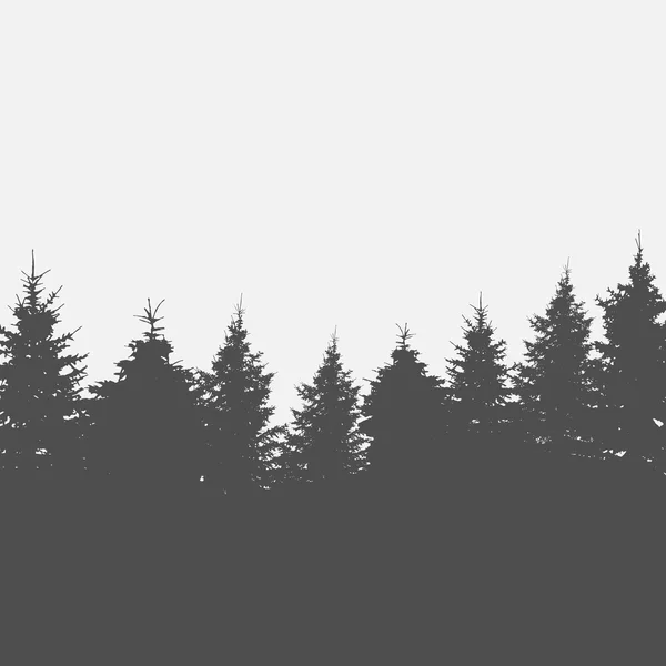Bild av naturen. Träd Silhouette. Vektor Illustration — Stock vektor