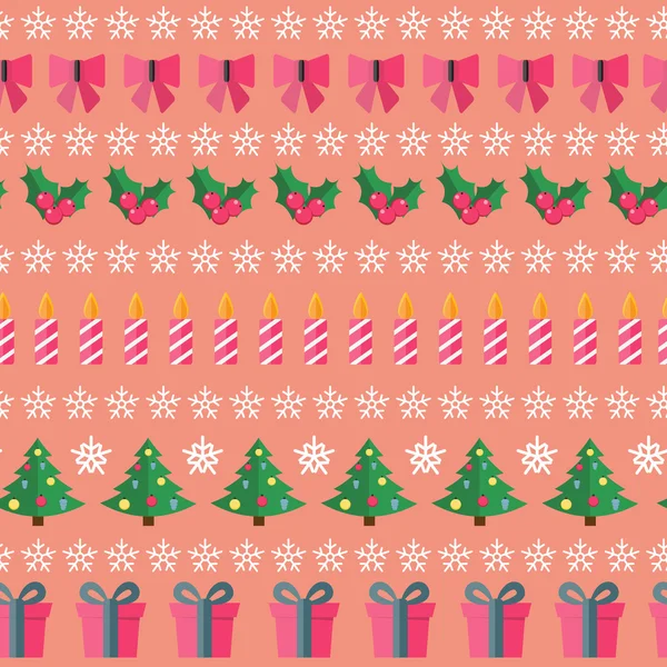 Fondo abstracto de Navidad y Año Nuevo Seamles Pattern. Vect. — Vector de stock