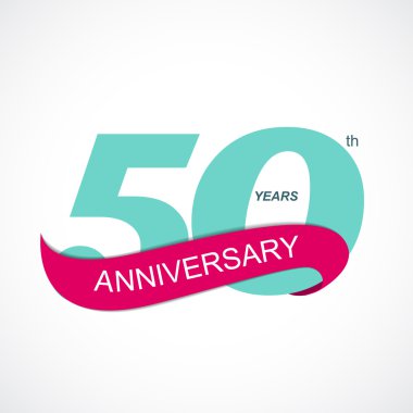 Şablonu Logo 50'nci yıldönümü illüstrasyon vektör