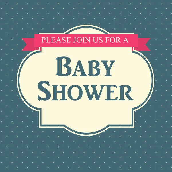 Baby Shower zaproszenia ilustracji wektorowych — Wektor stockowy